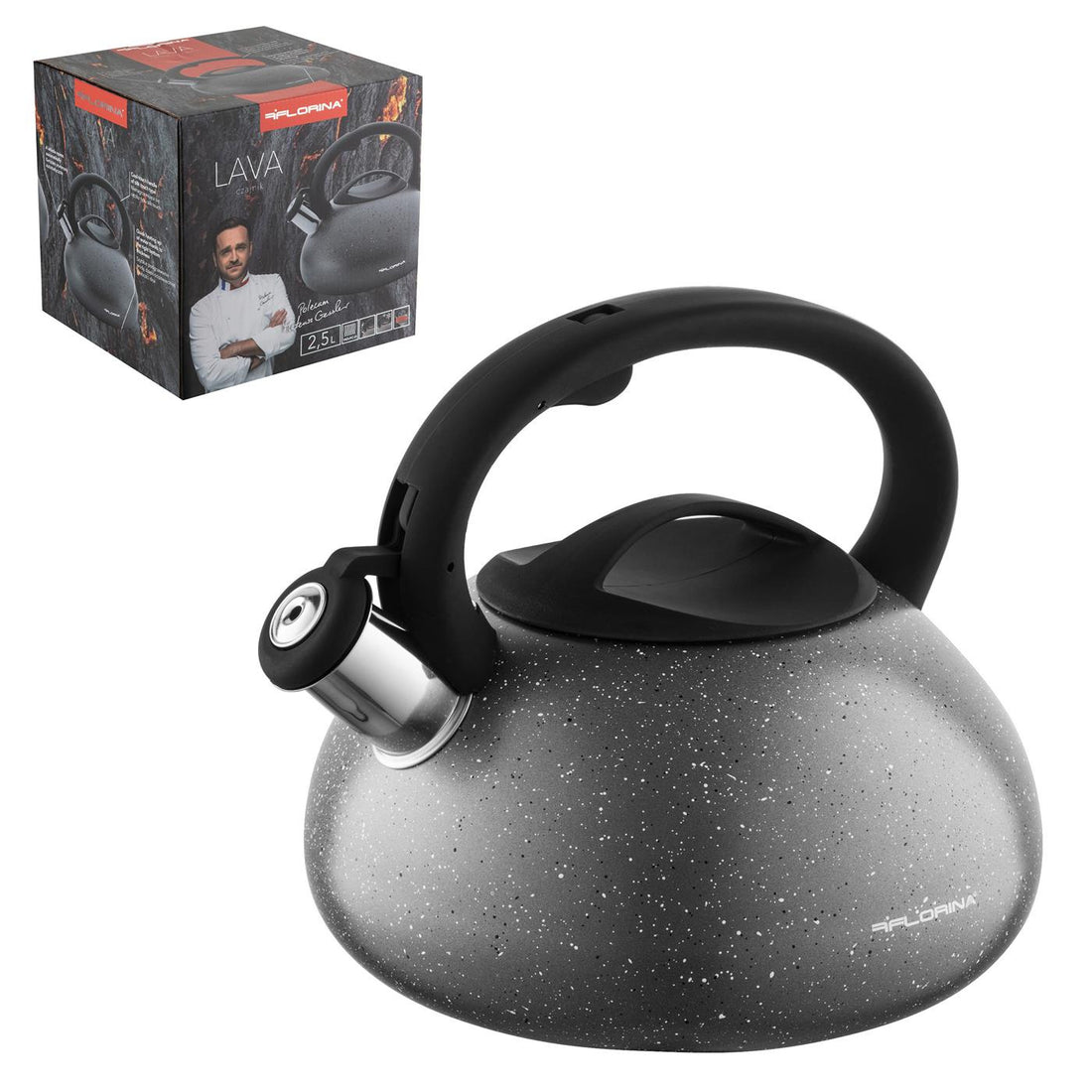 Czajnik nierdzewny lava 2,5l szary mg