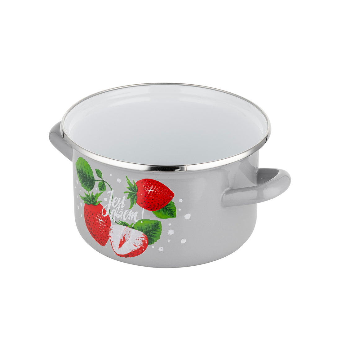 Garnek emaliowany prosty dżem 16cm 2,1l z/p