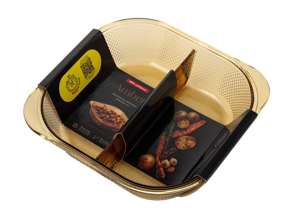 NACZYNIE DO ZAPIEKANIA AMBER SZKLANE DZIELONE 2,5L