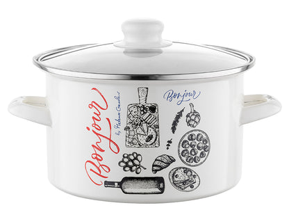 Garnek emaliowany prosty bonjour 22cm 4,8l z/p mg