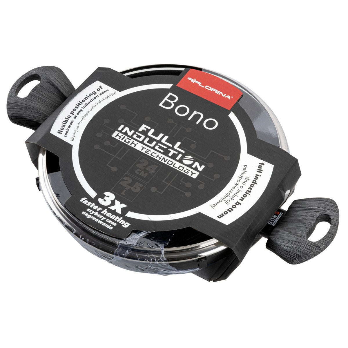 Garnek aluminiowy niski bono 24cm 2,5l z/p