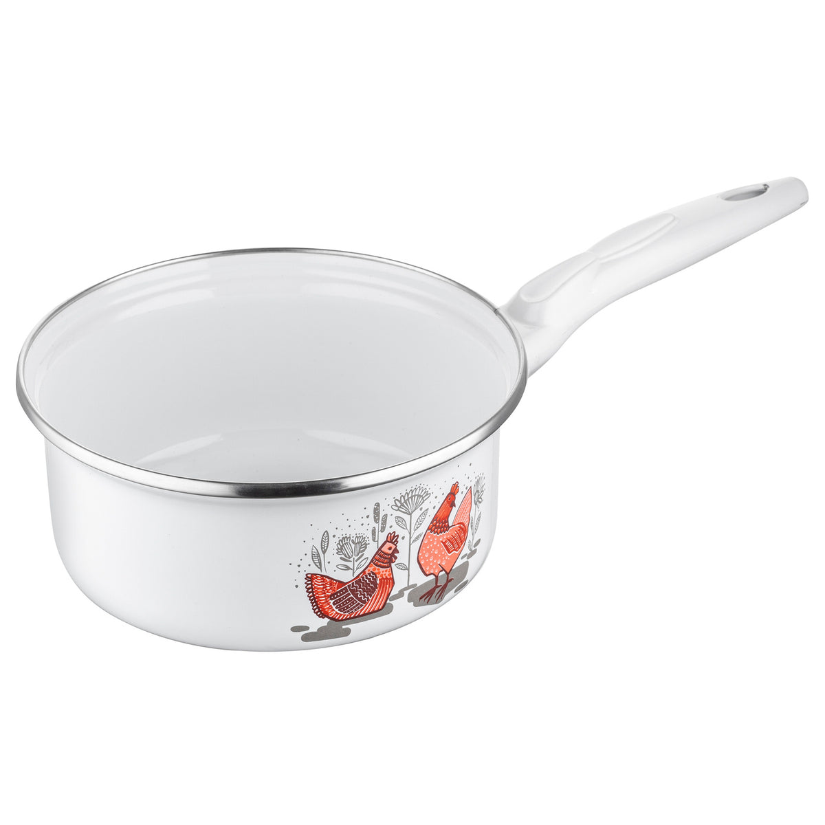 Rondel emaliowany prosty rubinka 16cm 1,3l
