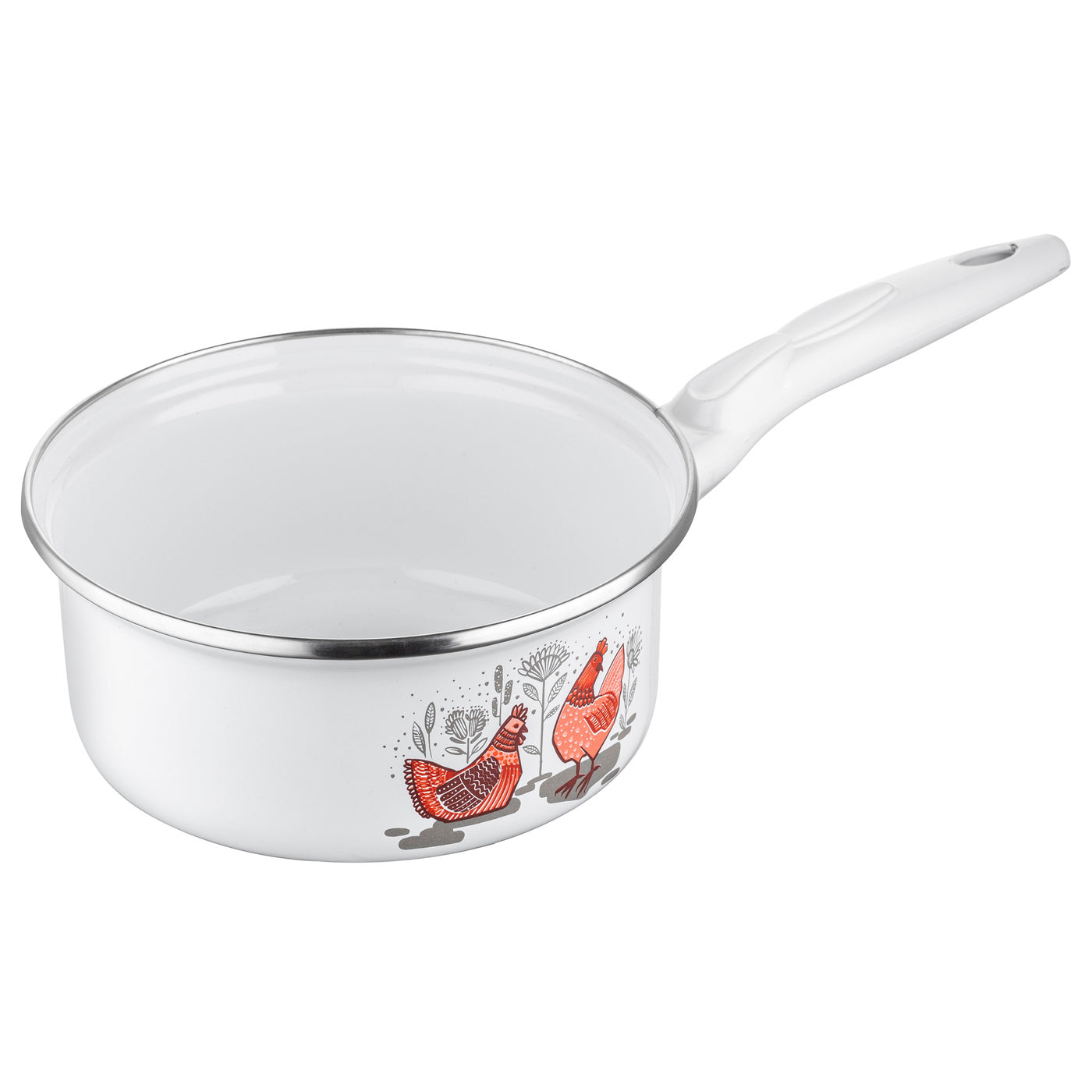 Rondel emaliowany prosty rubinka 16cm 1,3l