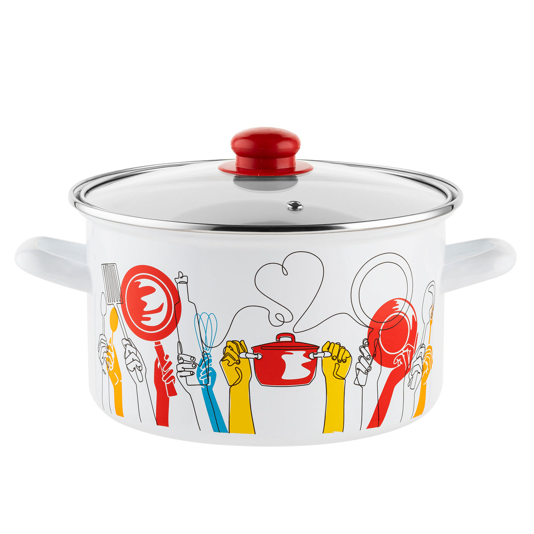 Garnek emaliowany prosty pepito 22cm 4,7l z/p