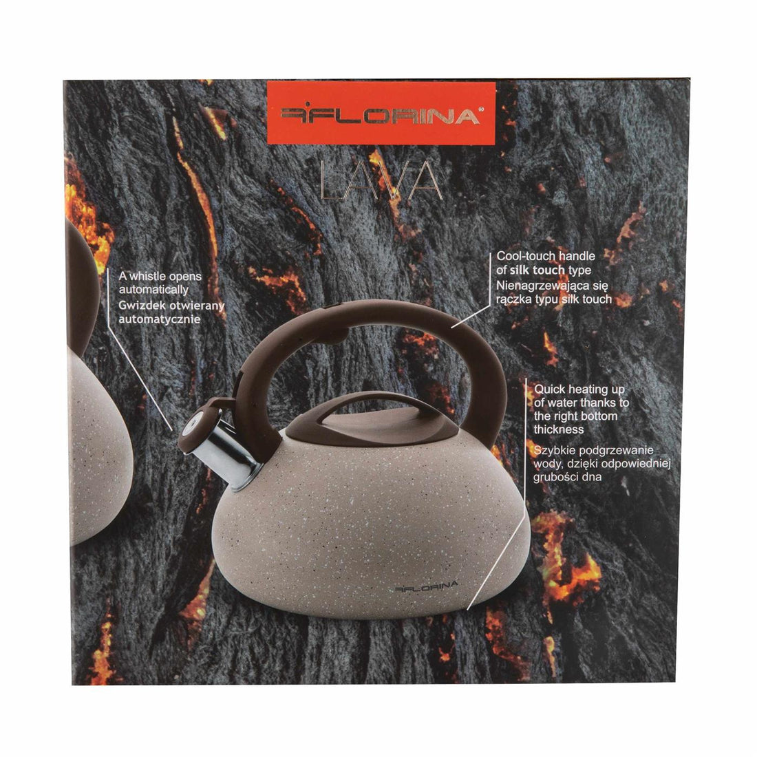 Czajnik nierdzewny lava 2,5l beżowy mg