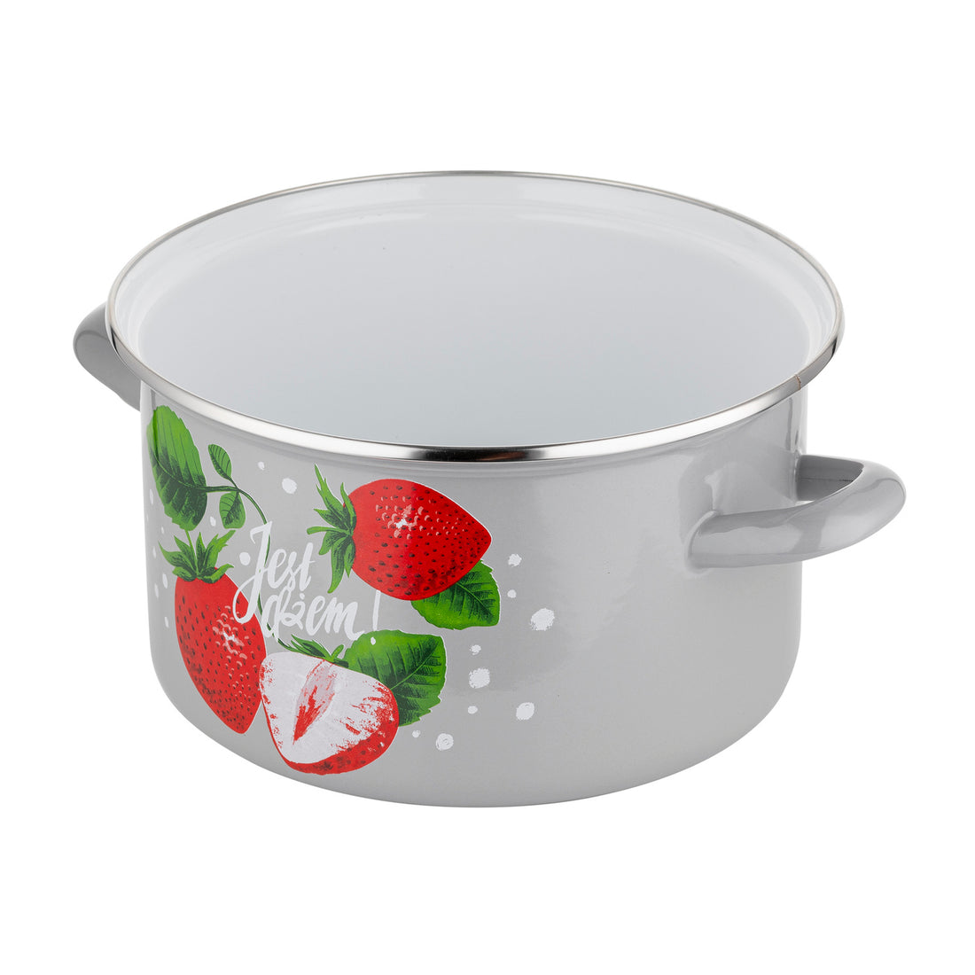 Garnek emaliowany prosty dżem 22cm 5,3l z/p