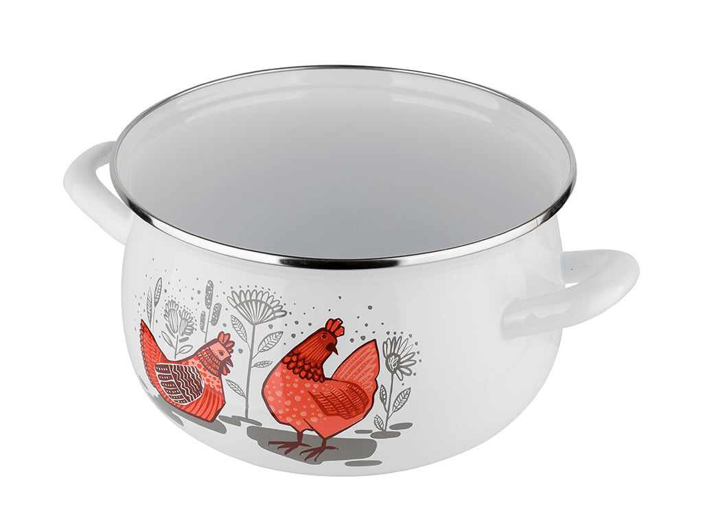 Garnek emaliowany pyza rubinka 20cm 4,0l z/p