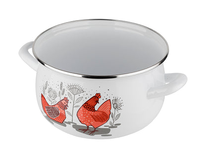 Garnek emaliowany pyza rubinka 20cm 4,0l z/p