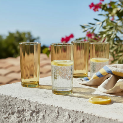 SZKLANKA LONG DRINK SORRENTO ŻÓŁTA 360ML