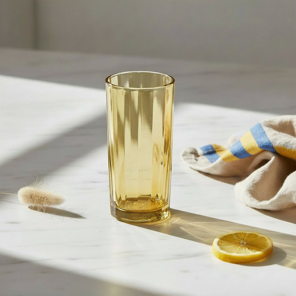 SZKLANKA LONG DRINK SORRENTO ŻÓŁTA 360ML