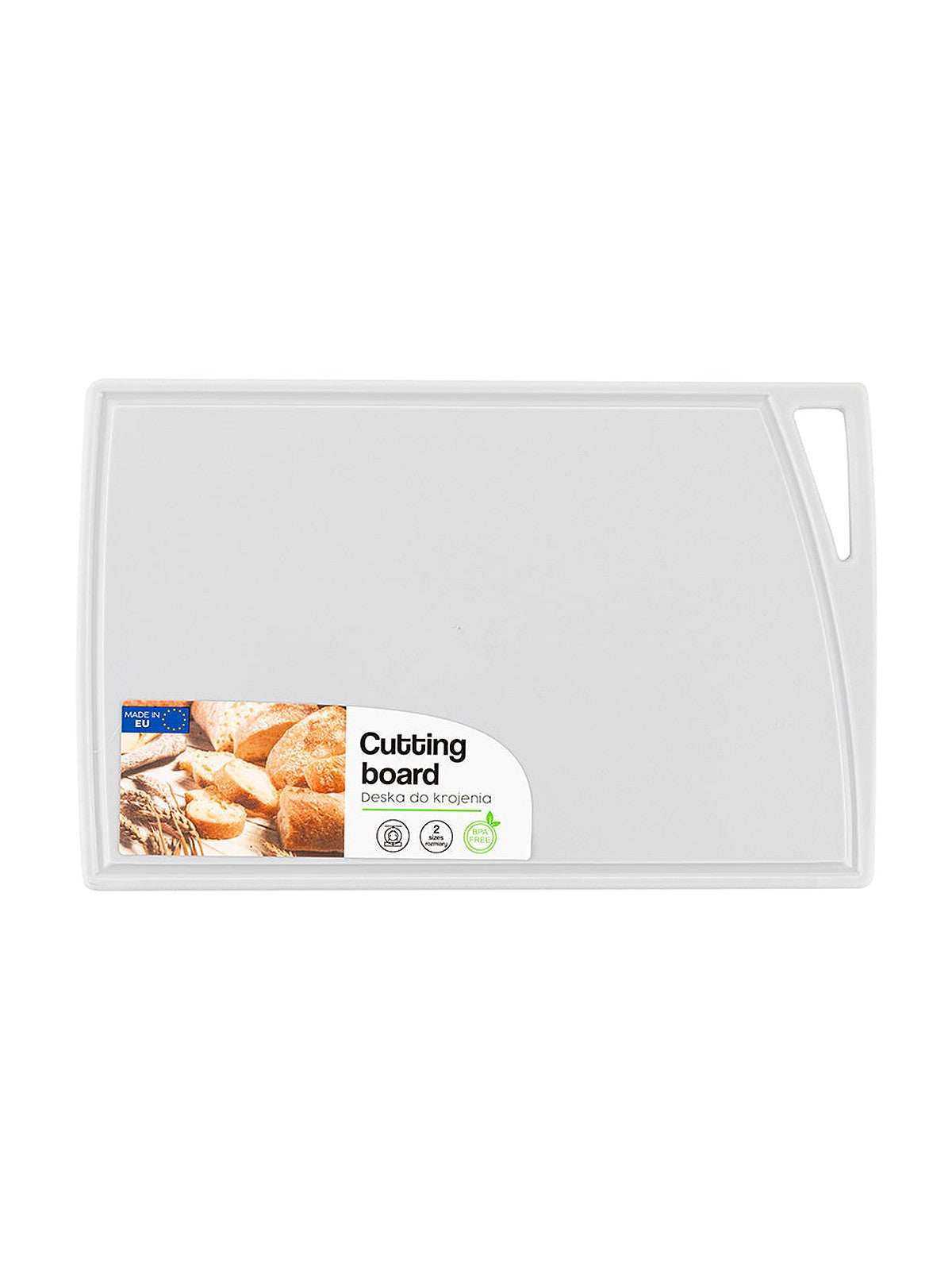 Deska do krojenia plastikowa fresh 31,5x20cm szara