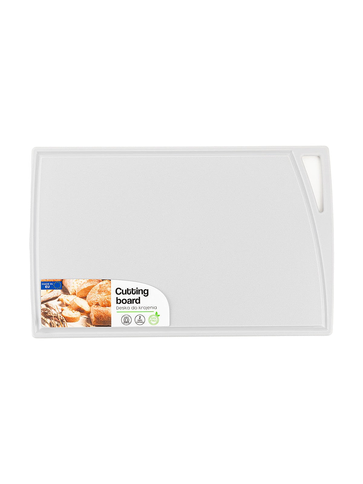 Deska do krojenia plastikowa fresh 38,5x24cm szara