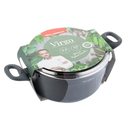 Garnek aluminiowy virgo 24cm 3,5l z/p mg