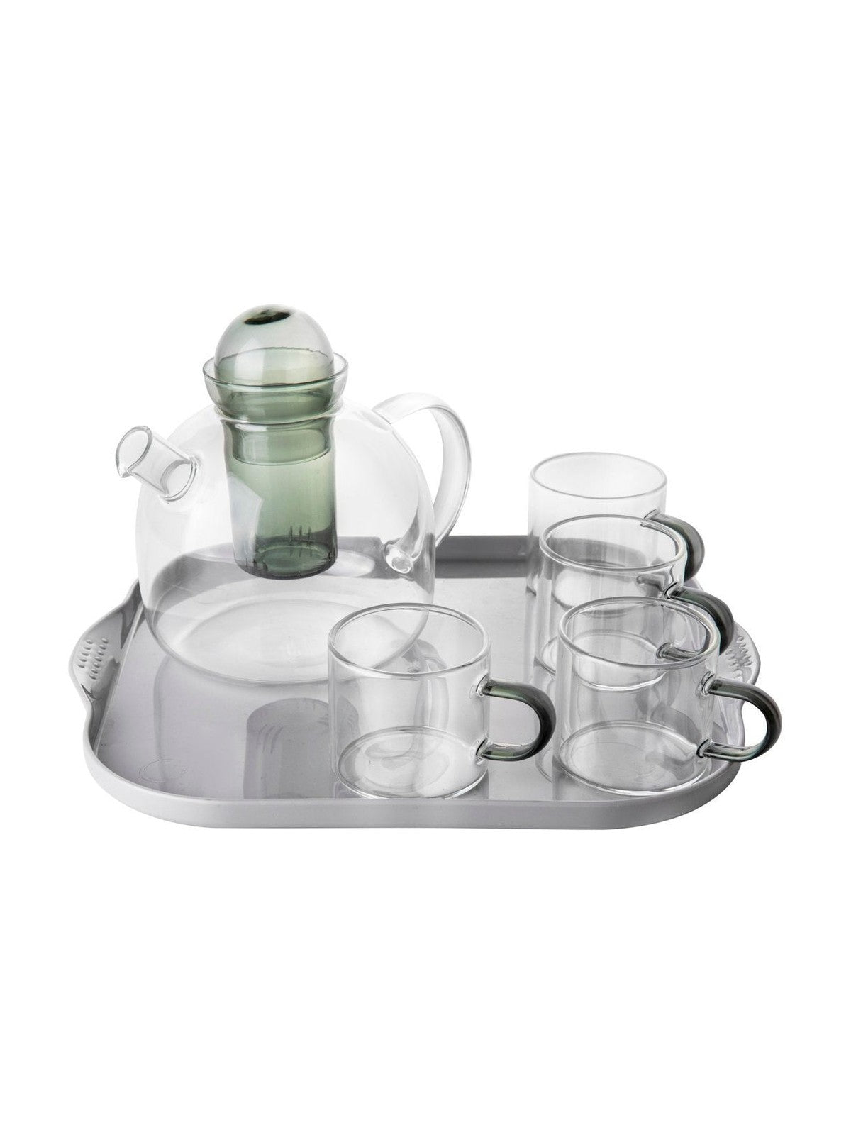 Dzbanek do herbaty 670ml kula + filiżanki 90ml
