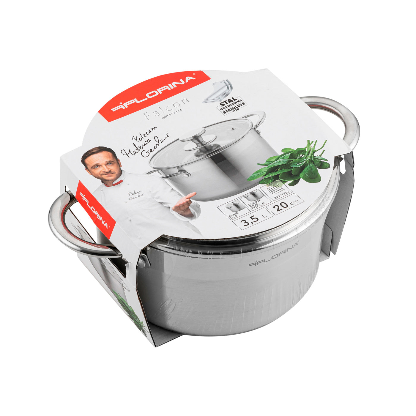 Garnek nierdzewny falcon 20cm 3,5l z/p mg