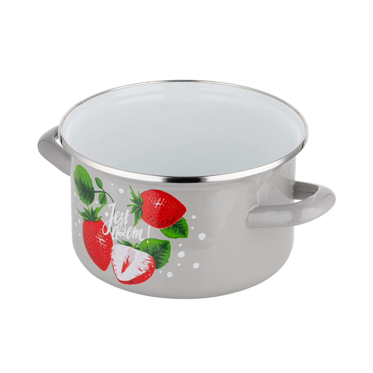 Garnek emaliowany prosty dżem 18cm 3l z/p