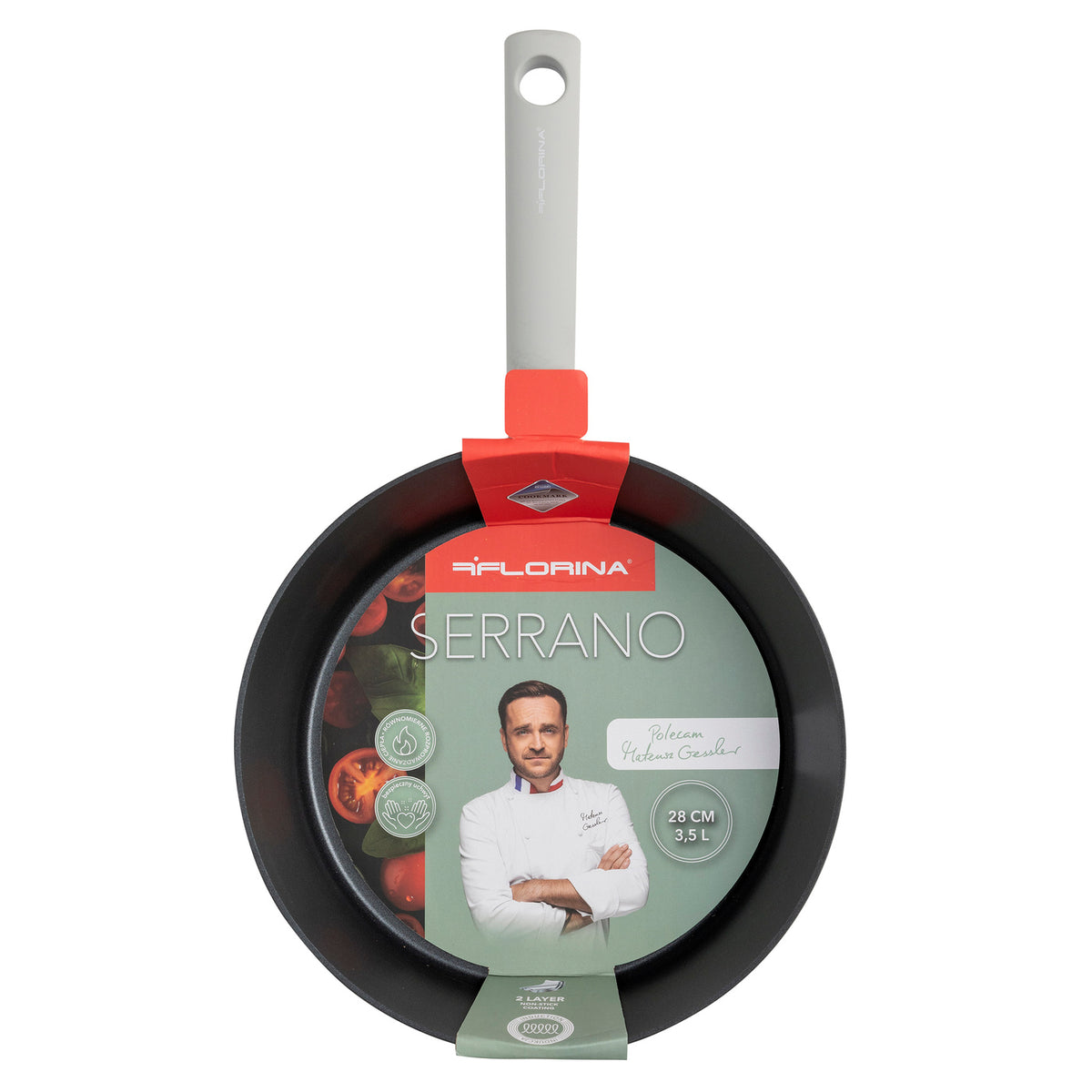Patelnia aluminiowa głęboka serrano 28cm 3,5l mg