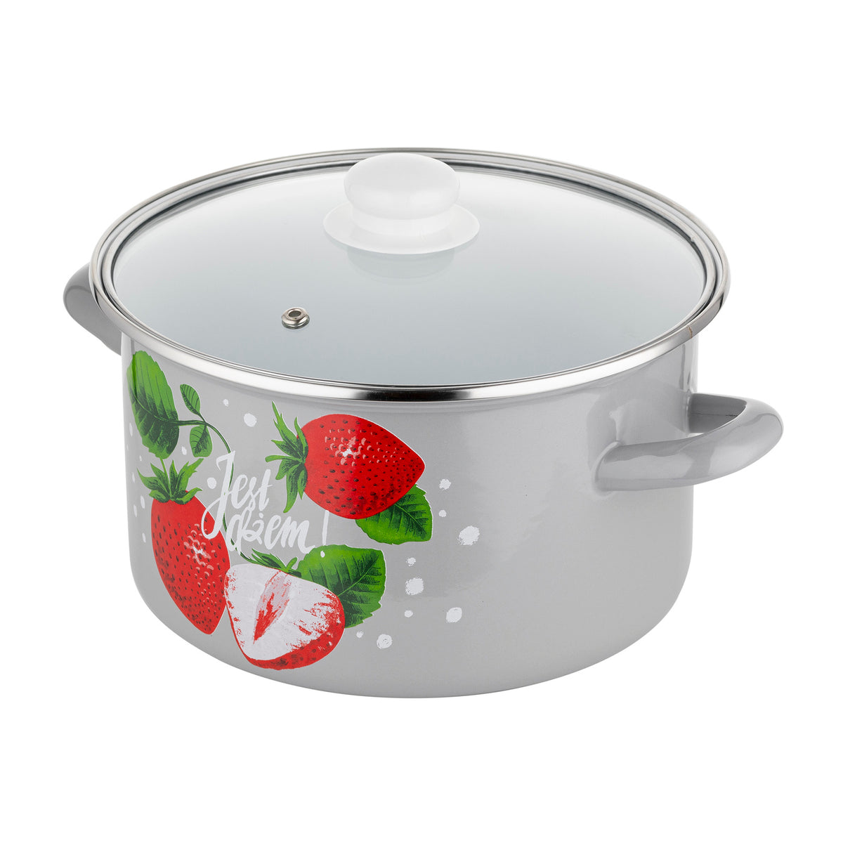 Garnek emaliowany prosty dżem 22cm 5,3l z/p