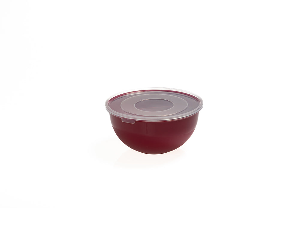 Miseczka plastikowa piccolo z pokrywką 2l bordo