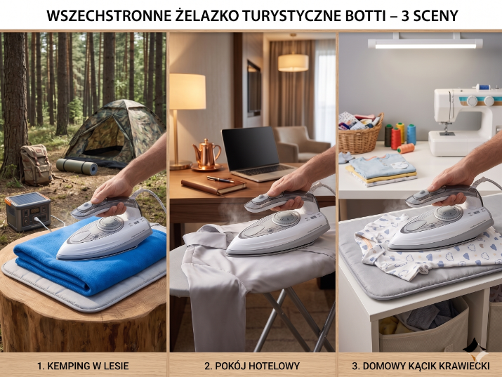 Żelazko parowe turystyczne elektryczne travel 1750-1200w/900-1100w -botti sl-9990