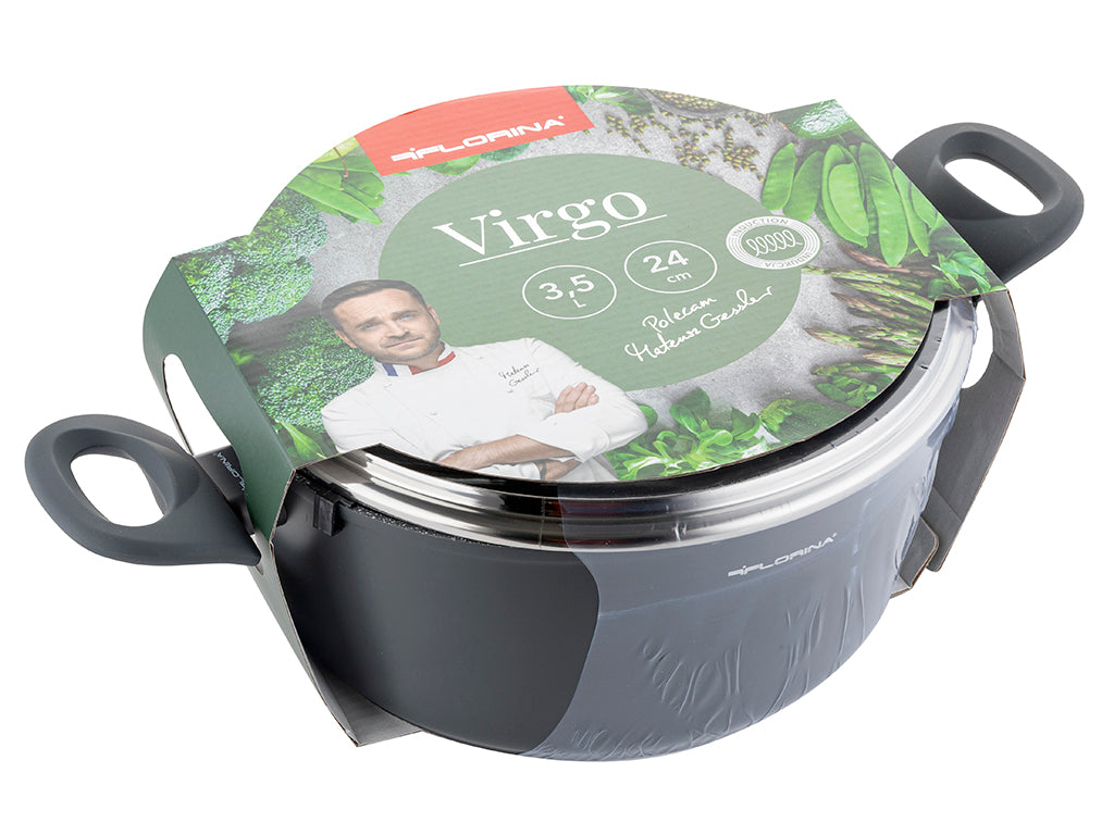 Garnek aluminiowy virgo 24cm 3,5l z/p mg