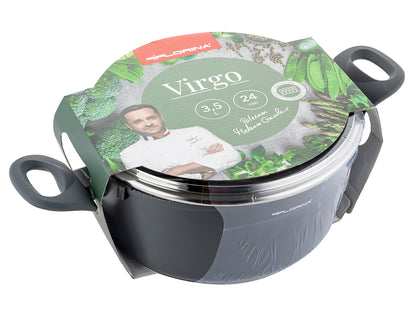 Garnek aluminiowy virgo 24cm 3,5l z/p mg
