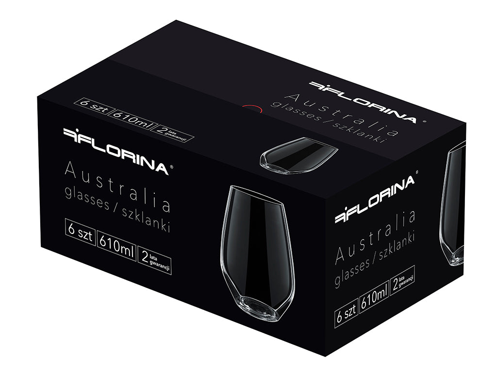 Szklanki do wody australia 610ml 6szt