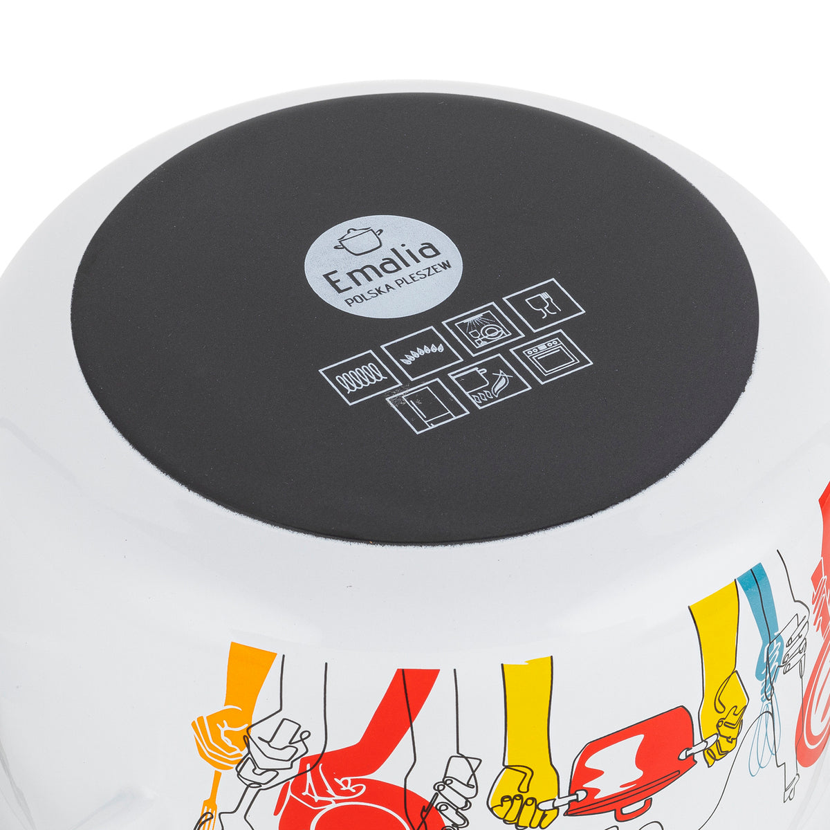 Garnek emaliowany prosty pepito 22cm 4,7l z/p