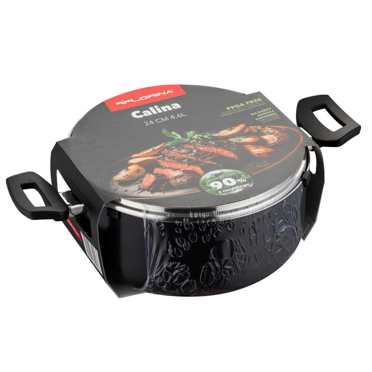 Garnek aluminiowy calina 24cm 4,6l z/p