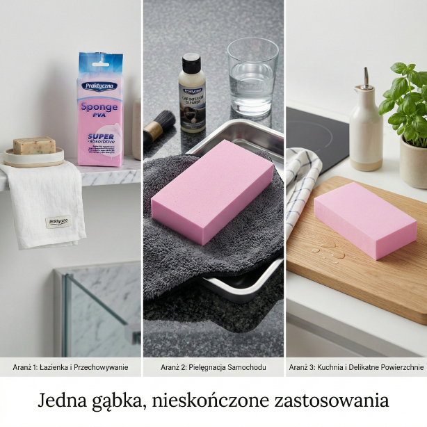 Gąbka praktyczna pva superchłonna