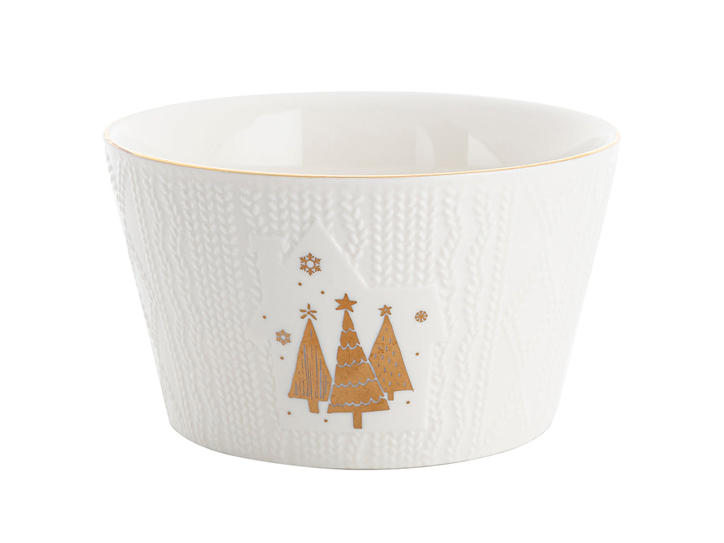 Salaterka Florina Golden Christmas Tree 13 cm porcelanowa świąteczna