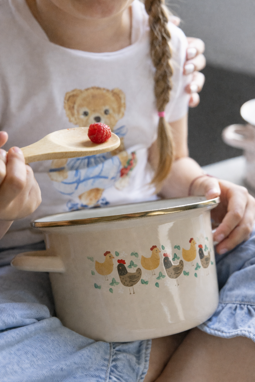 Zestaw 3 elementowy komplet ganków emaliowanych Emalia Polska Pleszew Koko | wszystkie typy kuchenek | do zmywarki