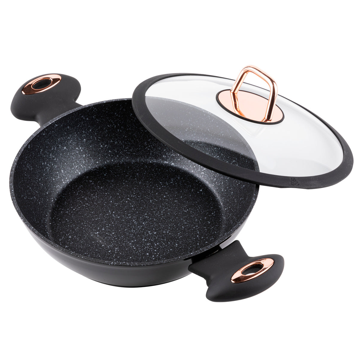 Garnek aluminiowy niski rose 24cm 2,5l z/p