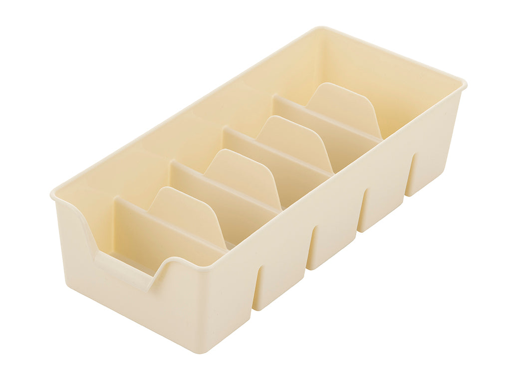 Organizer plastikowy l 30x14x7,5cm kremowy