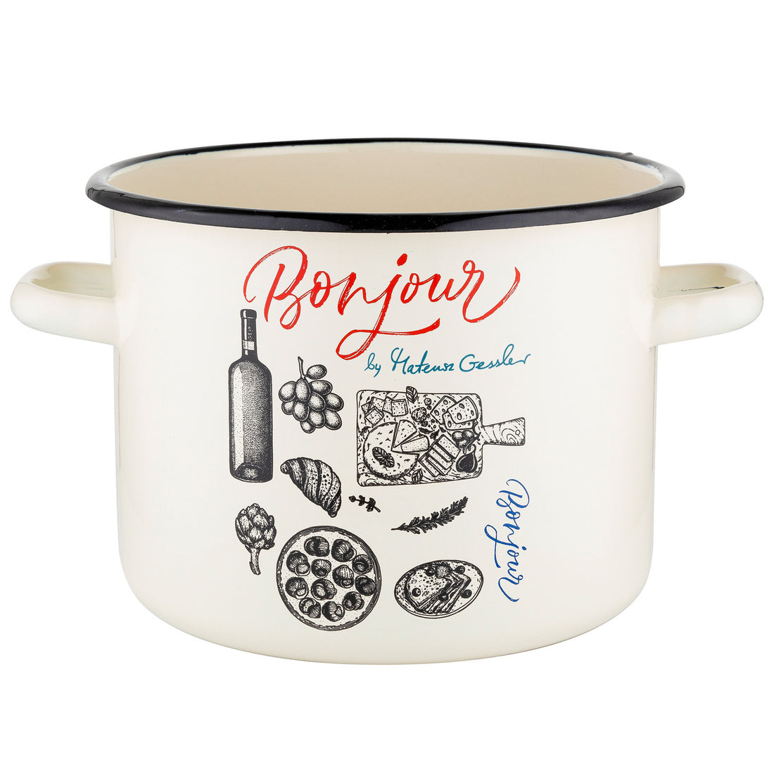 Garnek emaliowany prosty bonjour 20cm 4,8l