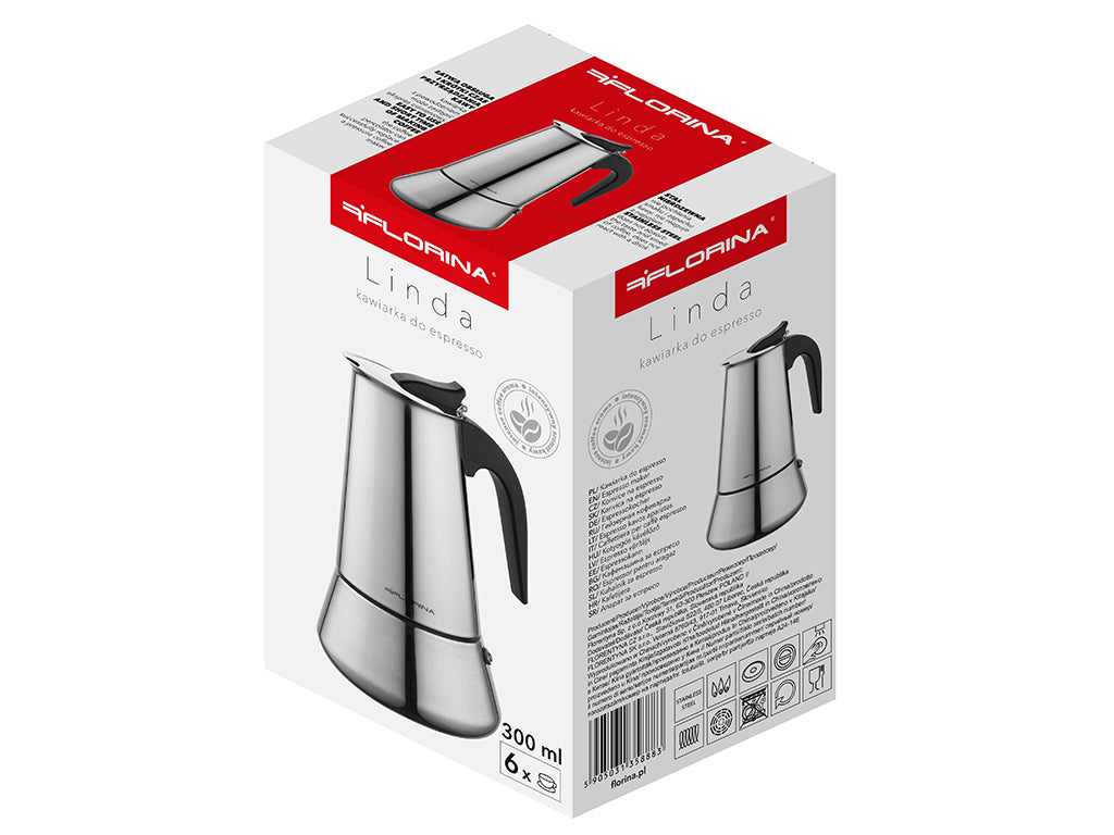 Kawiarka do espresso stal linda na 6filiż indukcja e-commerce