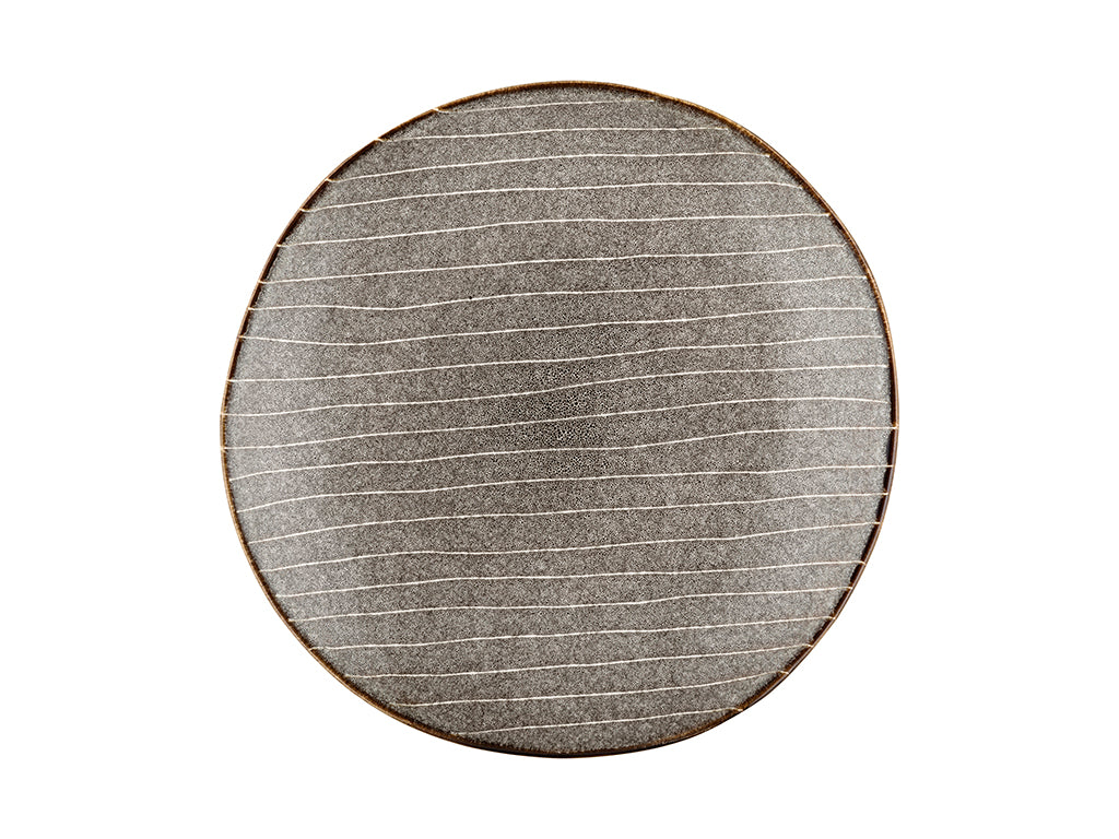 Talerz deserowy stripes gray 20,5cm