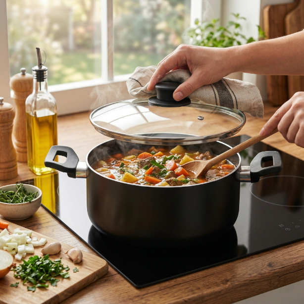Garnek aluminiowy calina 24cm 4,6l z/p