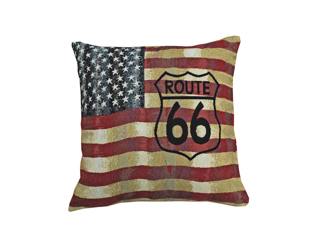 Poszewka dekoracyjna Miss Lucy Route 66 45x45 cm gobelinowa na zamek