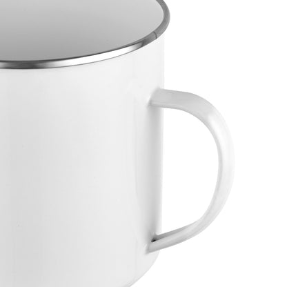 Kubek emaliowany 12cm 1,1l 101p biało-kremowy