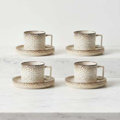 Zestaw 4 elementowy komplet porcelany Gambia fliliżanka