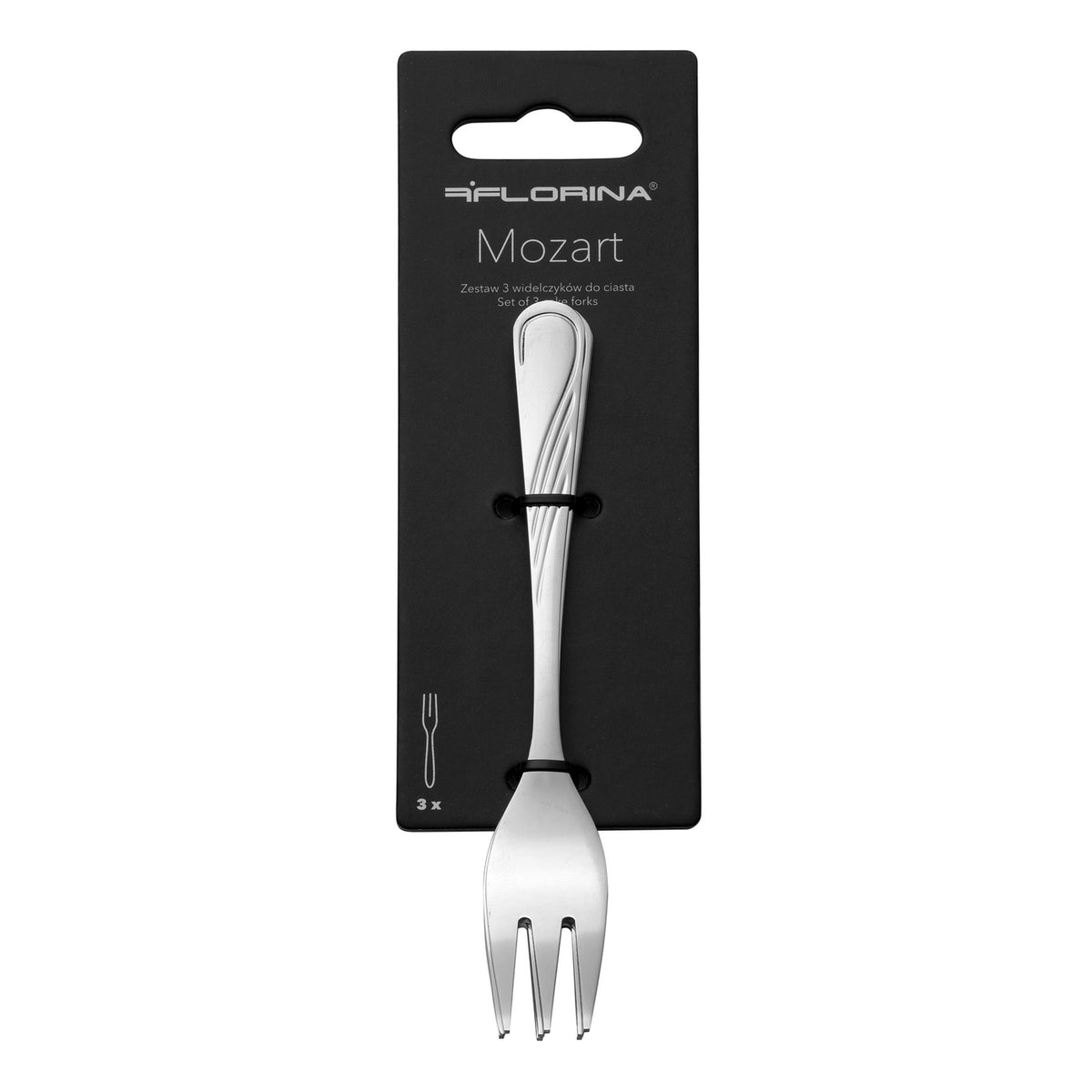 Sztućce widelczyk do ciasta mozart 3szt. blister