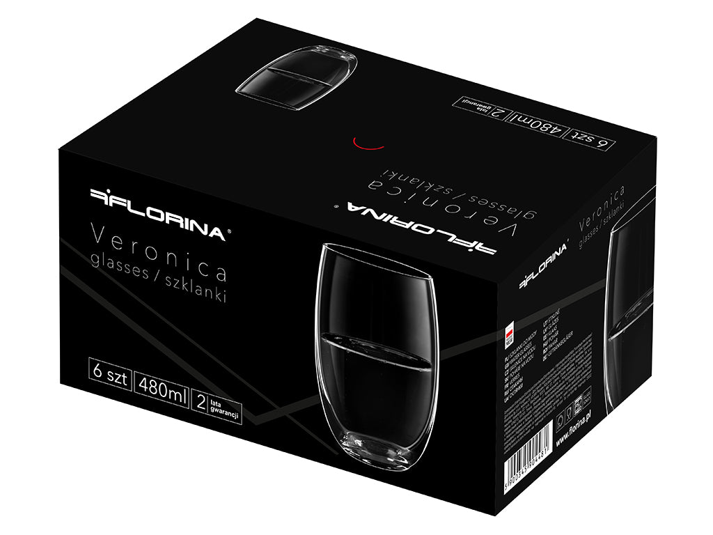 Szklanki do wody veronica 480ml 6szt