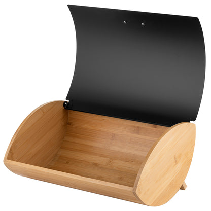 Zestaw 4 elementowy elegant chlebak 35x25x15,5 cm w zestawie z 3 pojemnikami na artykuły sypkie czarny pl