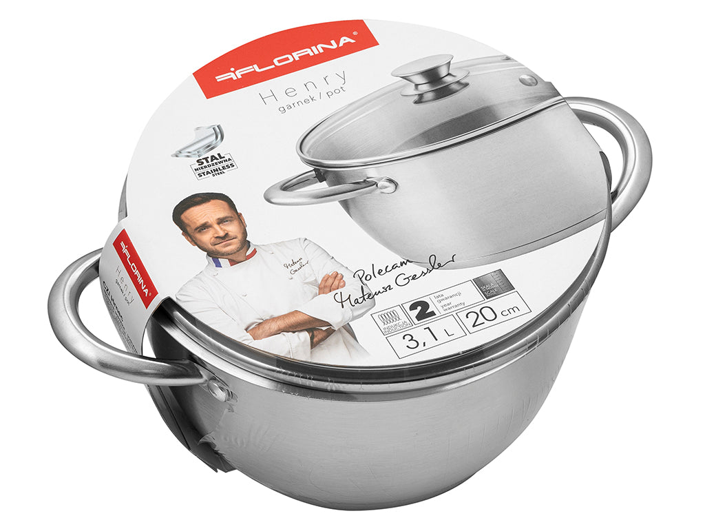 Garnek nierdzewny henry 20cm 3,1l z/p mg