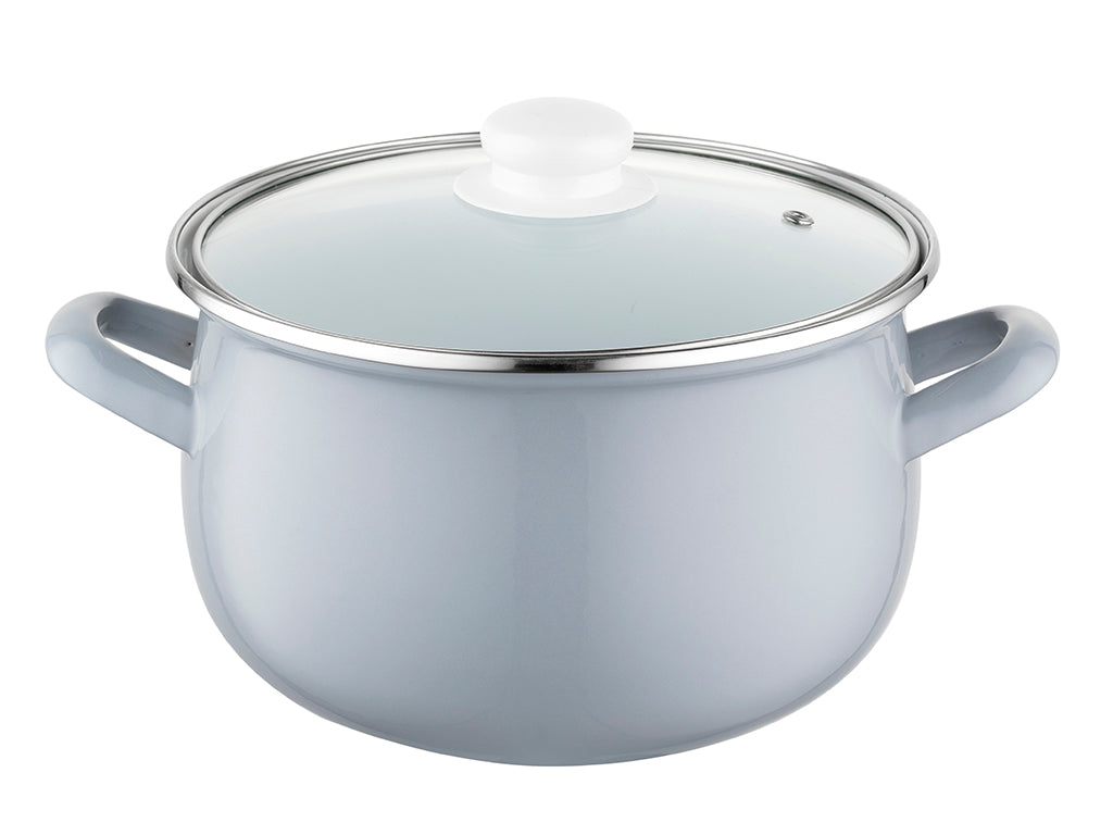 Garnek emaliowany pyza gris 20cm 4,2l z/p szary