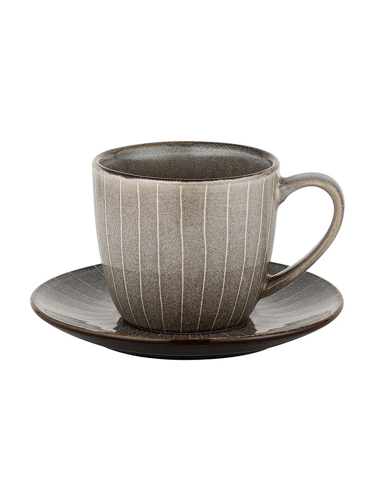 Filiżanka ze spodkiem stripes gray 250ml