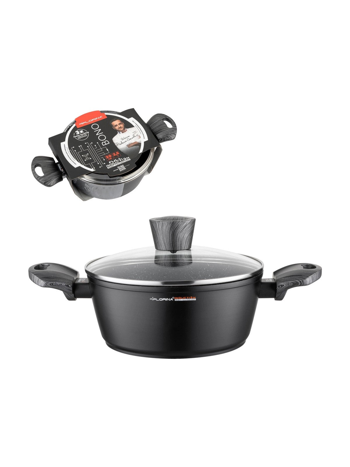 Garnek aluminiowy bono 20cm 2,5l z/p mg v.3