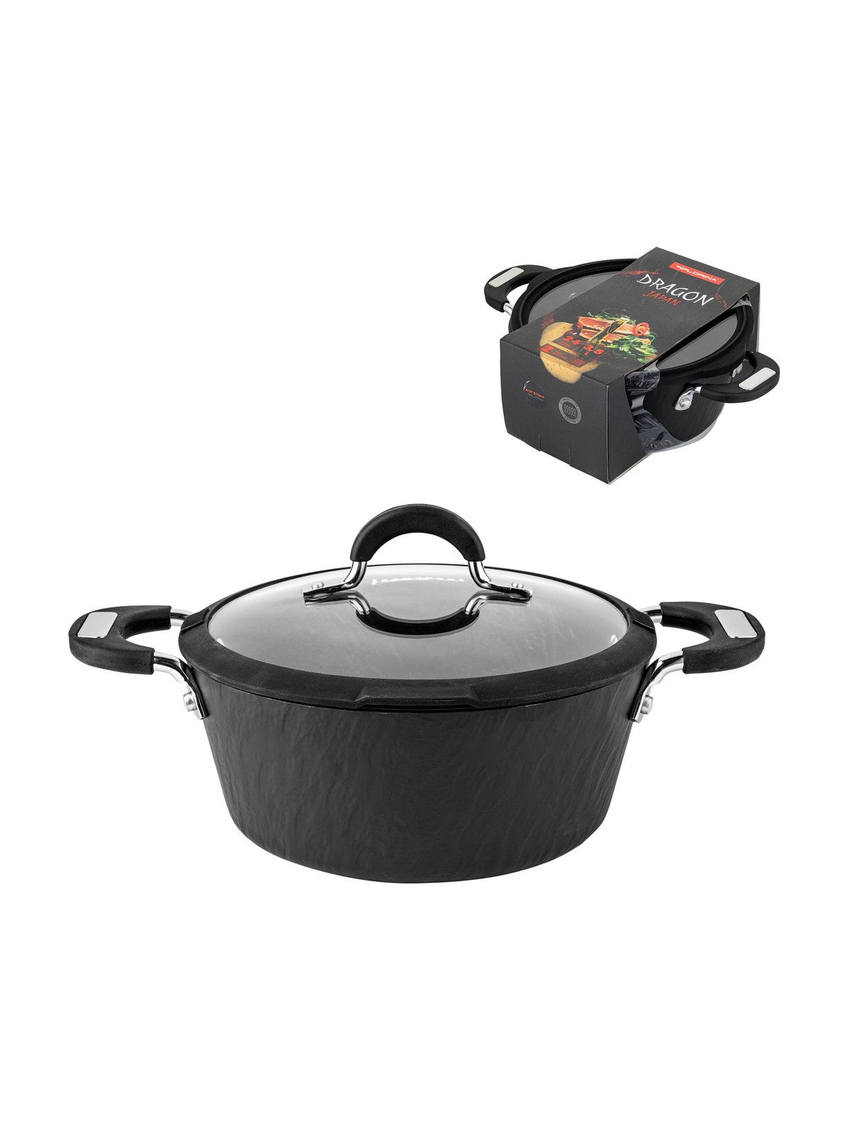 Garnek aluminiowy dragon 24cm 3,5l z/p