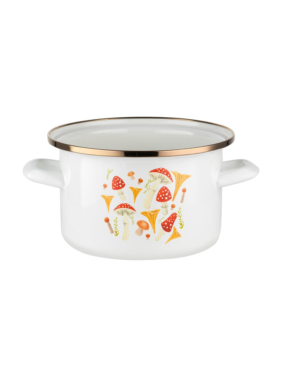Garnek emaliowany Emalia Polska Pleszew Grzybki 16 cm 2 l